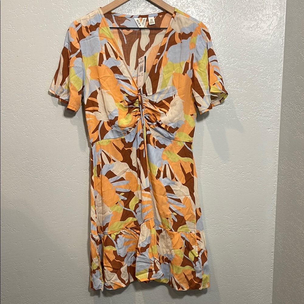 Roxy Colorful Floral V-Neck Dress